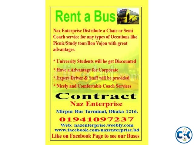 Bus rent hire anywhere in bangladesh large image 0