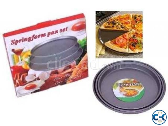 Hi-Quality Non-Stick Pizza Pan 3pc Set. large image 0