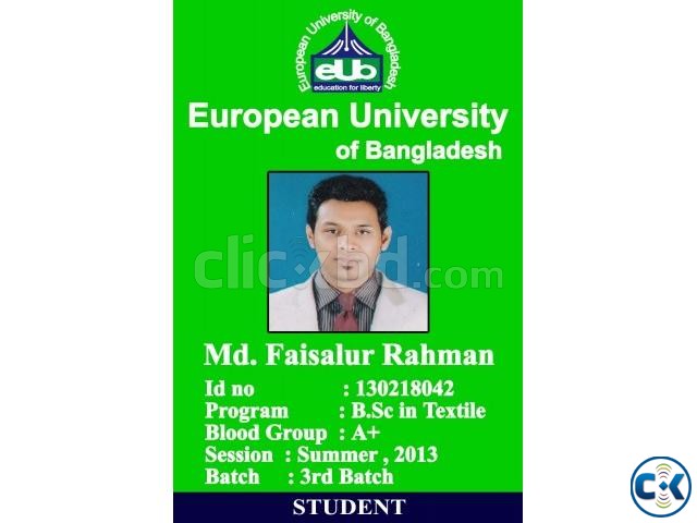 Plastic ID Card Print With less Print large image 0