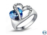 Blue Sapphire Crystal Ring