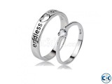 Lovers Heart Silver Crystal Couple Rings Valentine s Offer 