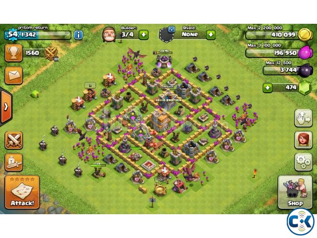 Clash of clan er th 7 id sell large image 0