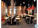 Modern Fast Food Restaurant Interior