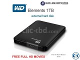WD Elements portable hard drive with free HD movies