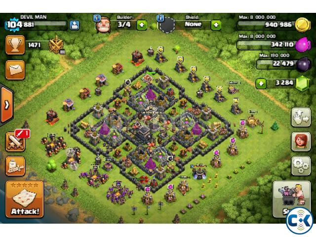 Clash of clans TH9 base for sell large image 0