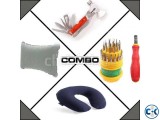 Combo of Travel Pillow Inflatable Air Pillow Multi-function