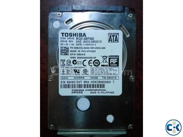 Toshiba 500 gb Laptop Harddisk Used large image 0
