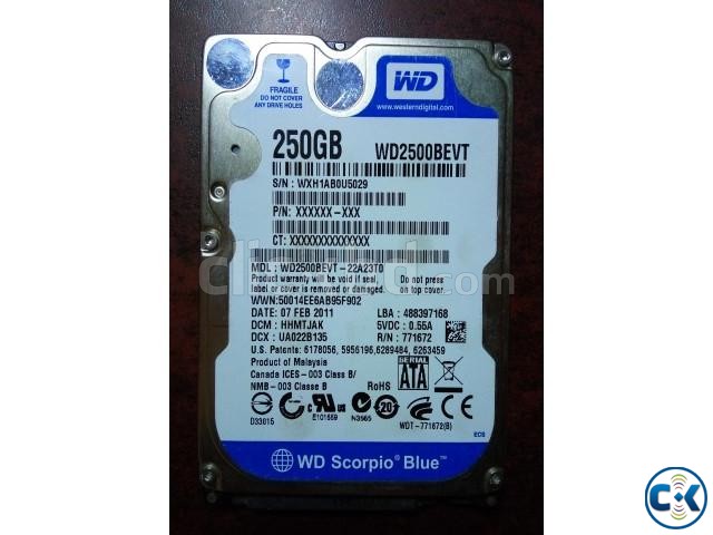 WD 250 gb laptop Hard disk Used large image 0