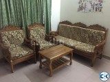 Home made solid wood 5 seaters sofa set