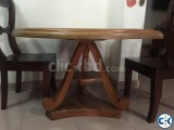 48 round top dining table with 4 chairs
