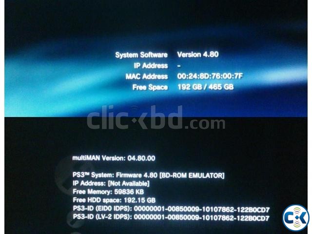 PS3 500 GB modded with the latest 4.80 CFW REBUG large image 0