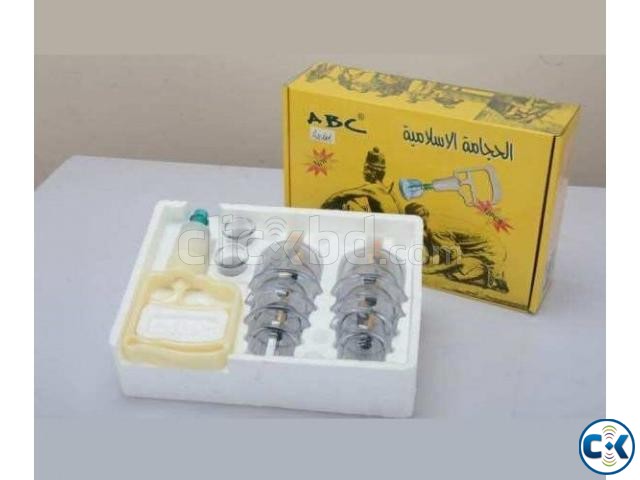 COMPLETE 12 32 Piece CUPPING HIJAMA SET with pumping gun large image 0