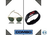 LED Watch and AO Men s Sunglasses Combo