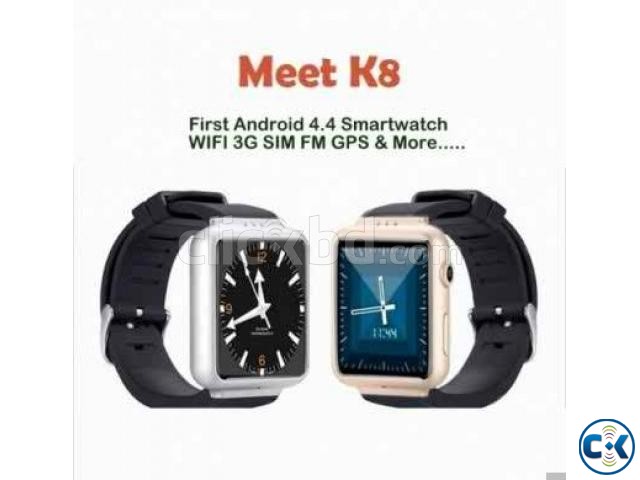 K8 ANDROID 4.4 SMART WATCH WIFI GPS 3G SUPPORT SIM large image 0