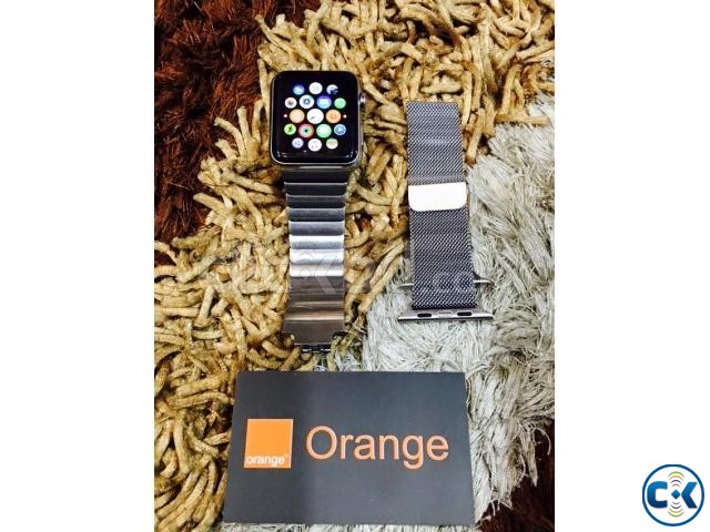 apple watch 42 mm with stainless steel link bracelet Boxed large image 0
