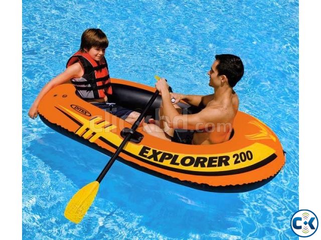 Intex Portable Travel Explorer Rubber Boat with French Oars | ClickBD large image 0