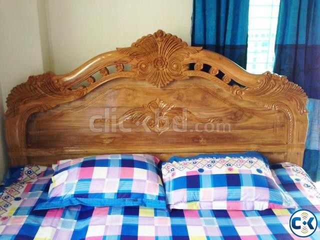 সেগুন কাঠের খাট Segun Kather Khat Wooden Bed  large image 0