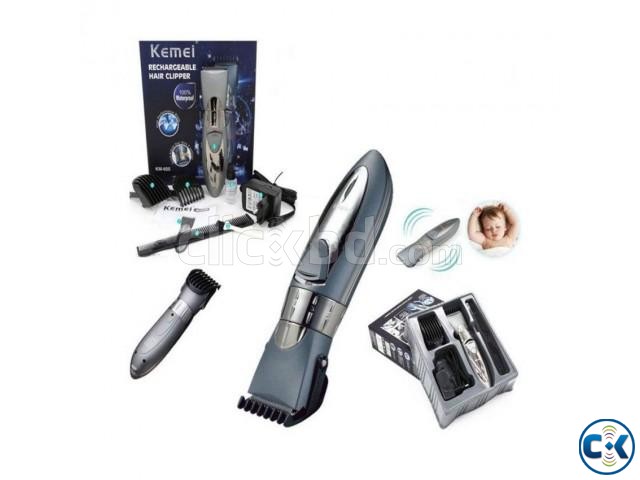 Kemei Km-605 Waterproof Rechargeable Hair Clipper large image 0