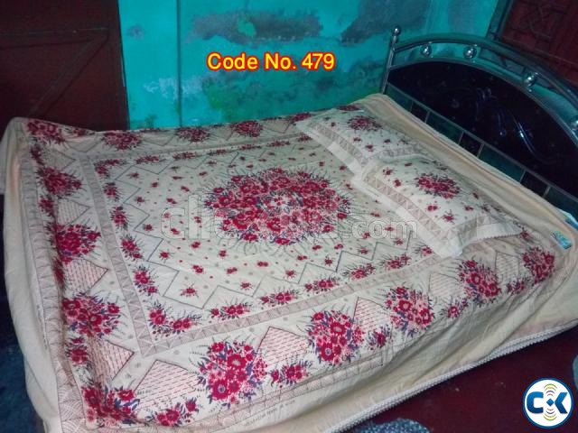 King size printed Bed Sheet with less attached large image 0