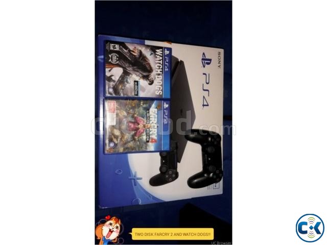 PS 4 SLIM NEW with 2 games large image 0