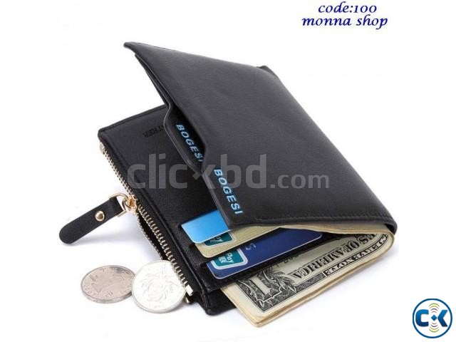 Bogesi Leather Black Color Men s Wallet large image 0