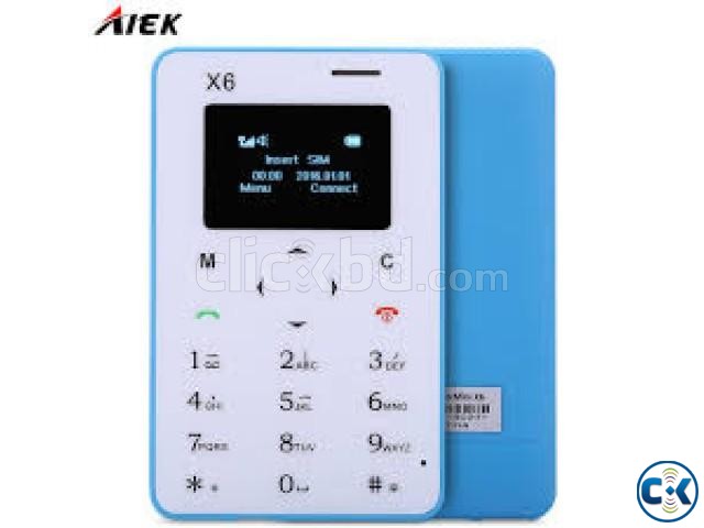 Aiek X6 4.5mm Ultra Thin FM Bluetooth Mini Pocket GSM Mobile large image 0