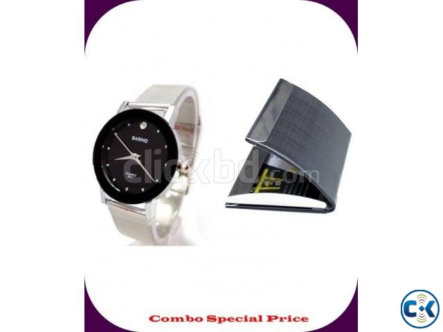 Aluminium Business Card Holder Combo Bariho Wrist Watch large image 0
