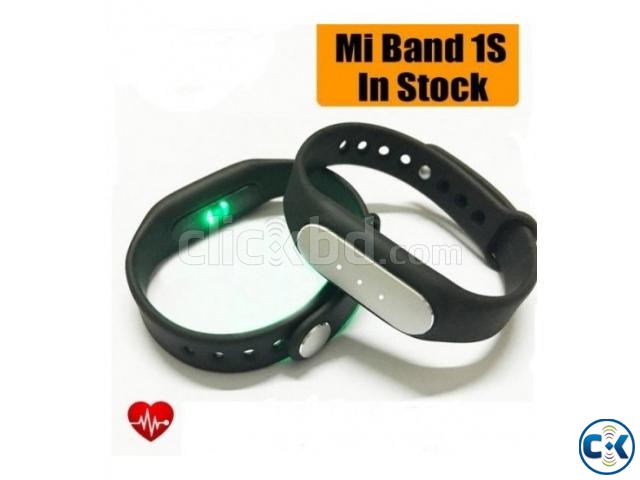 Original Xiaomi Mi Band 1S Heart Rate Wristband With LED large image 0
