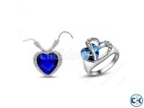 Heart shape Necklace and Heart Shape Finger Ring Combo
