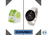 Combo of USB mini Air Cooler Bariho Wrist Watch