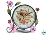 FLOWER PATTERNED TABLE CLOCK