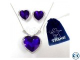 Titanic Ocean of Love Necklace Earrings Set