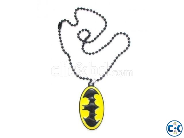 Batman Locket with Chain Black Yellow  large image 0