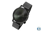 Komono Pure Black Dial With Black Chain Wrist Watch