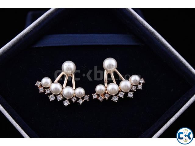 ER066 Gold Plated Pearl Earrings large image 0