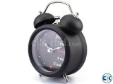 Double Bell Desk Table Alarm Clock Black 