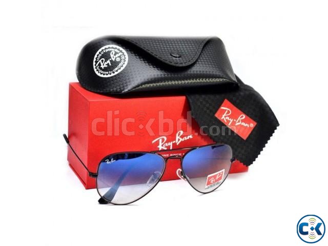 RayBan Aviator Black Frame Sunglasses large image 0