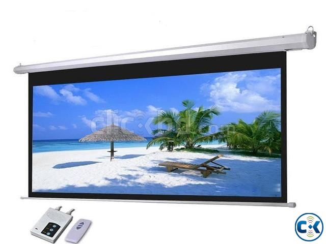 Electric Motorized Projector Screen 180  large image 0