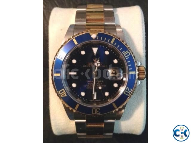 Rolex Submariner Steel 18K Yellow Gold Blue Dial Watch large image 0