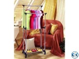 Double Stand Adjustable Garment Cloth Rack- 