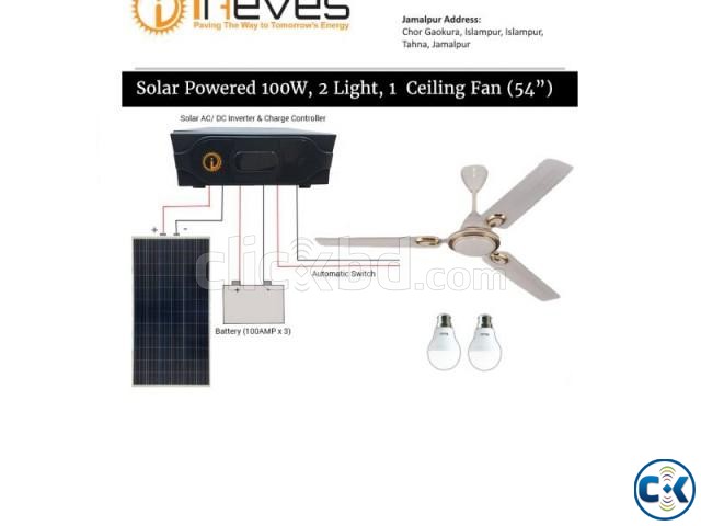 Ceiling 54 inch with solar panel large image 0