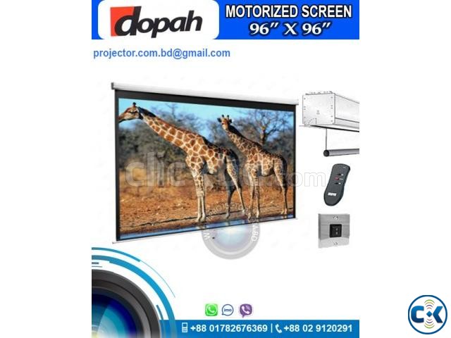Dopah 96x96 Electric Motorized Projection Screen large image 0