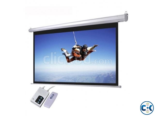 Motorized Electric 96 x 96 Projection Screen large image 0