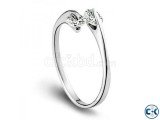 Silver Plated hion Design Twin Finger Ring
