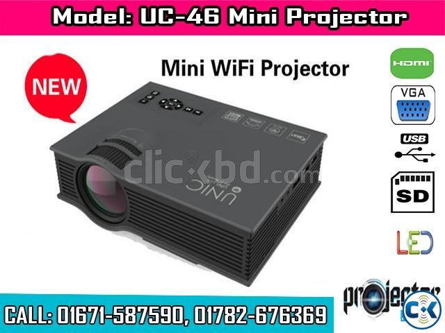 UC46 Mini WiFi Portable LED Projector large image 0