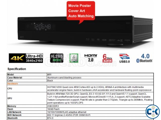 Egreat A11 Blu-ray HDD Media Player 4K HDR large image 0