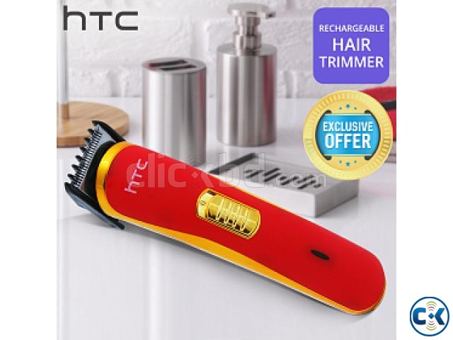 HTC Rechargeable Hair Trimmer AT-1103B - Blue large image 0