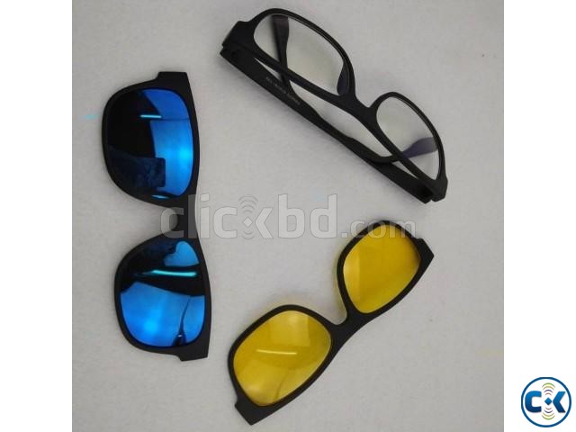 3 in 1 Magic Vision Stylish Sunglass with Night Vision large image 0