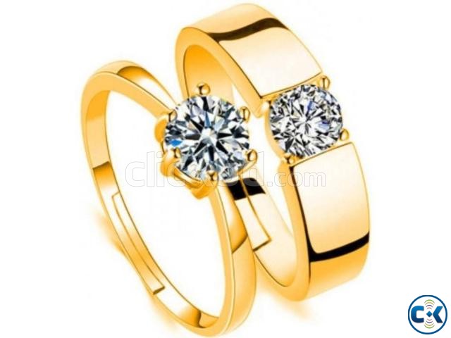 Gold Plated Finger Ring Couple large image 0