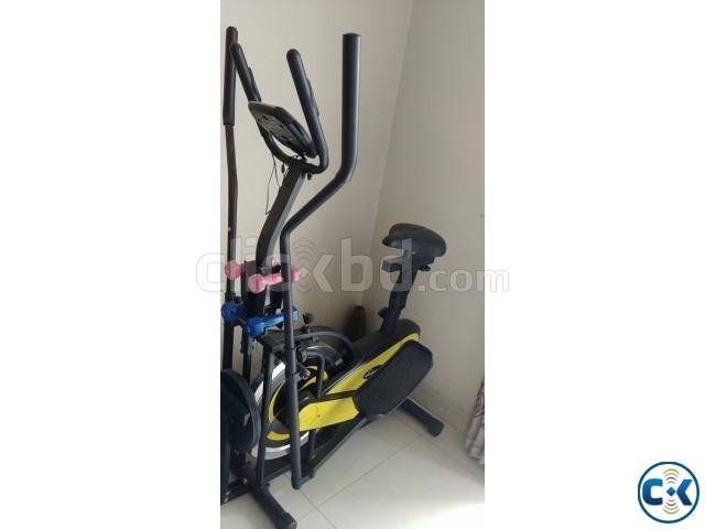 Evertop Orbitrac Exercise Cycle - Black Yellow large image 0